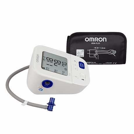 Тонометр Omron M3 Comfort автоматический с адаптером и манжетой 22-42см. Изображение 2 из 3